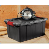 Sterilite Durable Rugged Industrial Tote with Red Latches