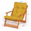 Modern Beech Wood Garden Chair, Yellow & Natural Colour, 19.7 x 31.9 x 19.7 inches | 100% Beech Wood, No Varnish, Water-Based Preservative | Stylish & Durable Outdoor Seating for Patio & Garden-2098937849
