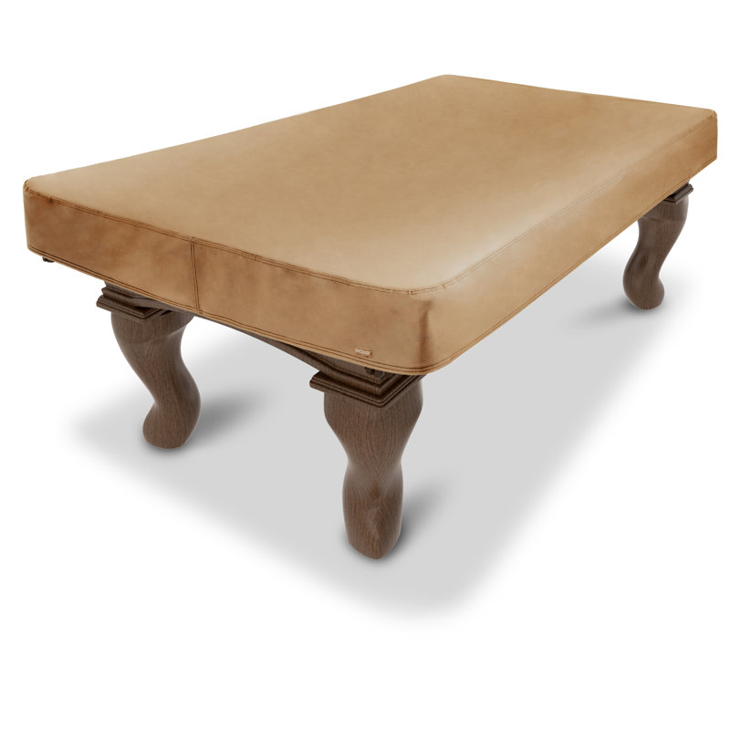 Tan Leatherette Waterproof 8 ft Pool Table Cover