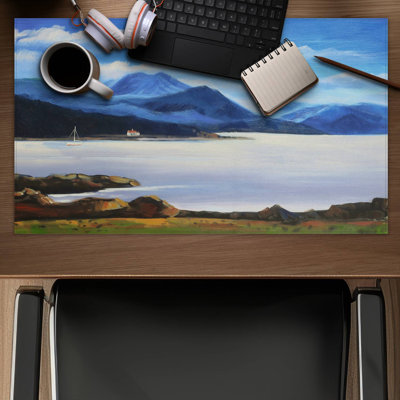 Scottish highlands by a beautiful day - 14.00"x24.25" Desk mat