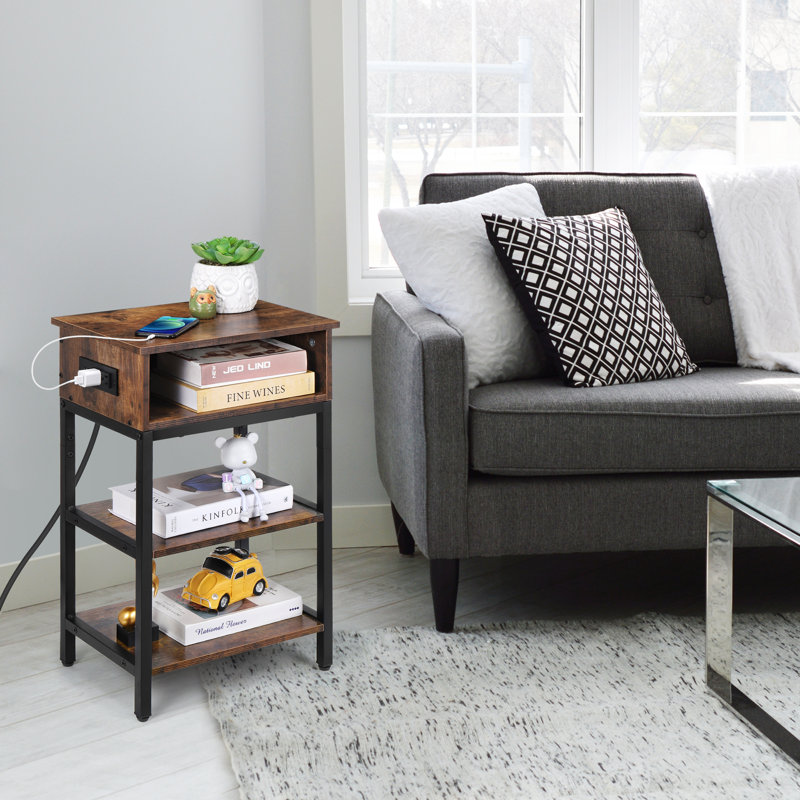 End Table and Built-In Outlets