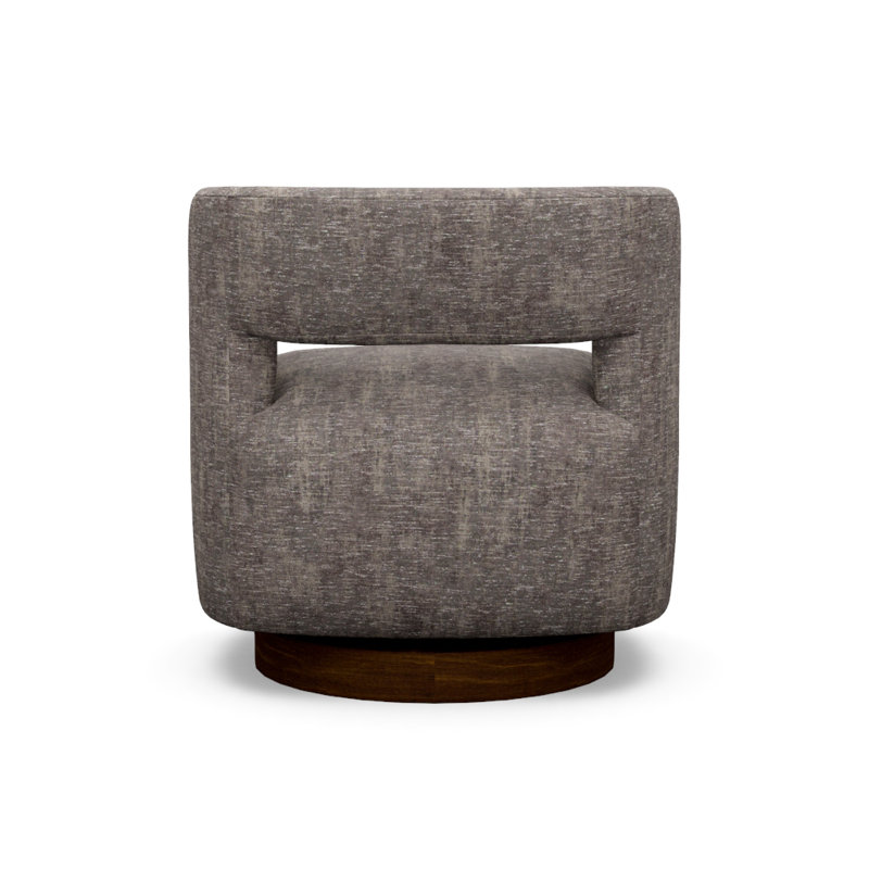 Crystle Swivel Barrel Chair, 8240-70, Walnut