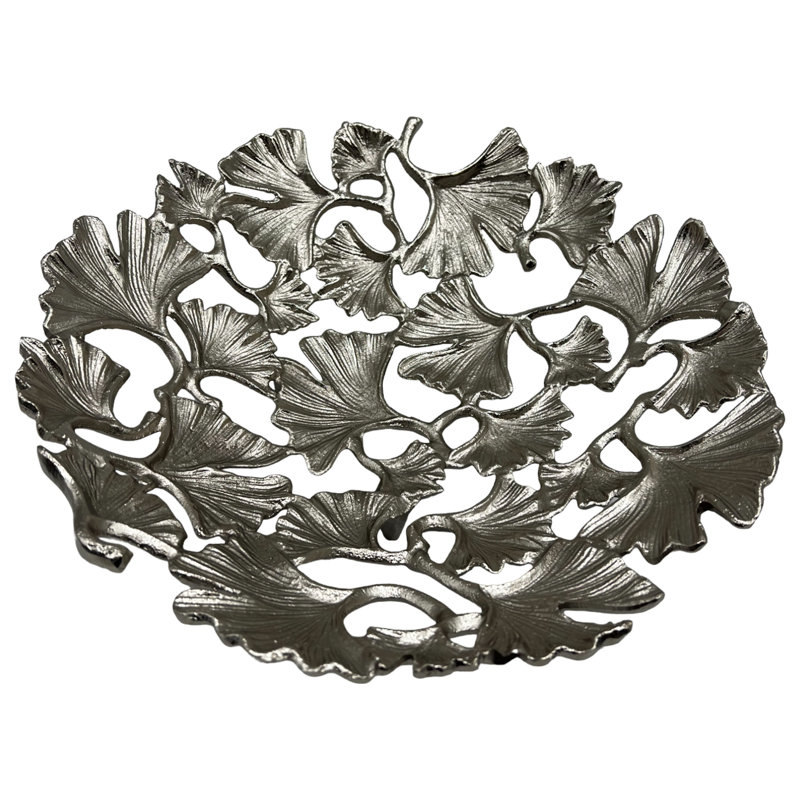 Assiette décorative en aluminium faite à la main Ernie 1, Argent