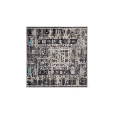 Machine Washable Gray Area Rug