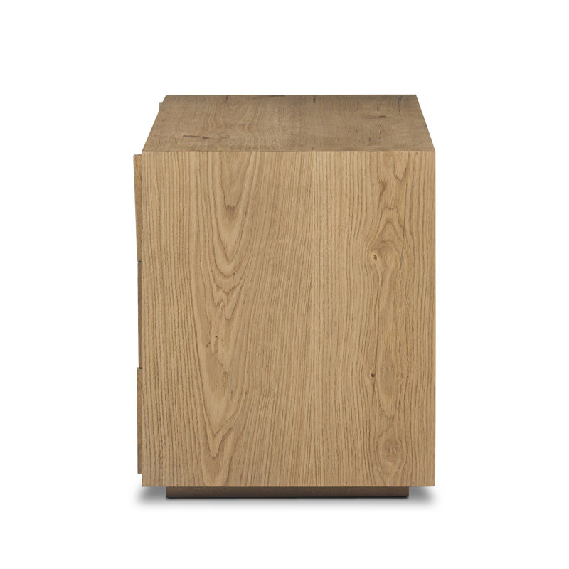 Leo 3 - Drawer Nightstand, Rustic Light Natural Oak