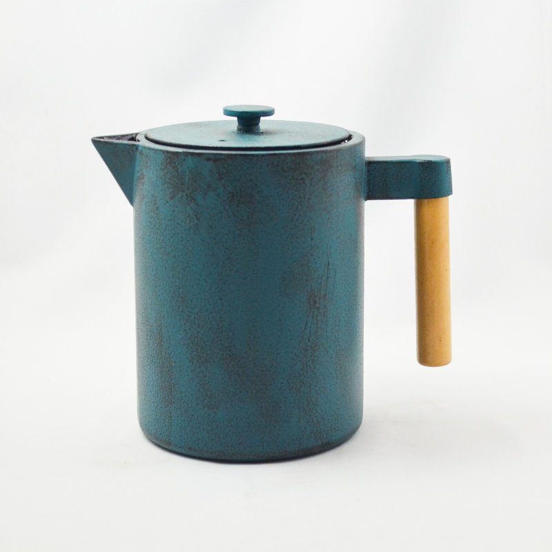 Ebern Designs Brokaw 1.2ml Solid Colour Teapot, Petrol