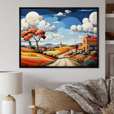 De Stijl Style County Side II - campagne, reproduction d'art sur toile