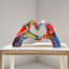 Sculpture entrelacée de cœurs - Décoration de table élégante