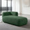 Chaise longue / grande chaise longue avec structure en bois massif, assise profonde et tissu doux, chaise d'appoint de salon pour la détente et la lecture, canapés Boucle