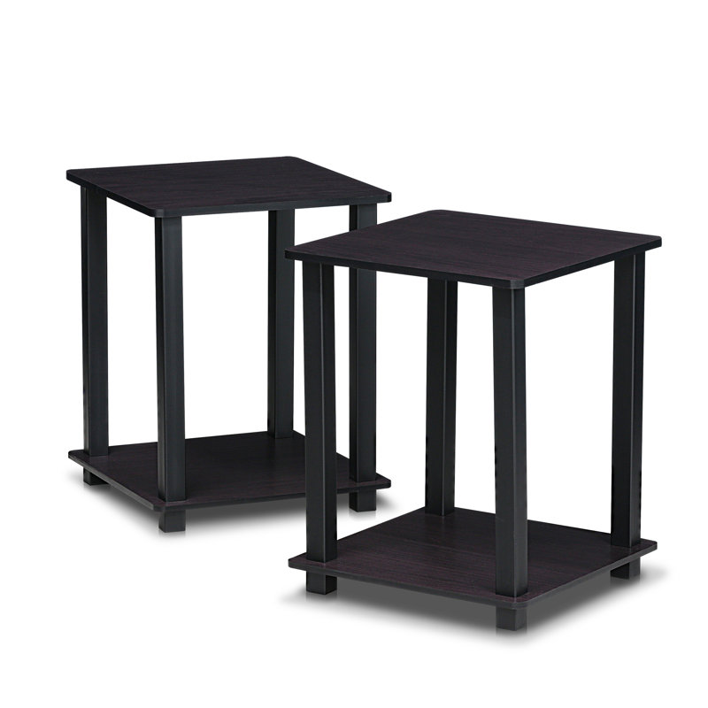 Almaraz Side Table Set, Dark Walnut