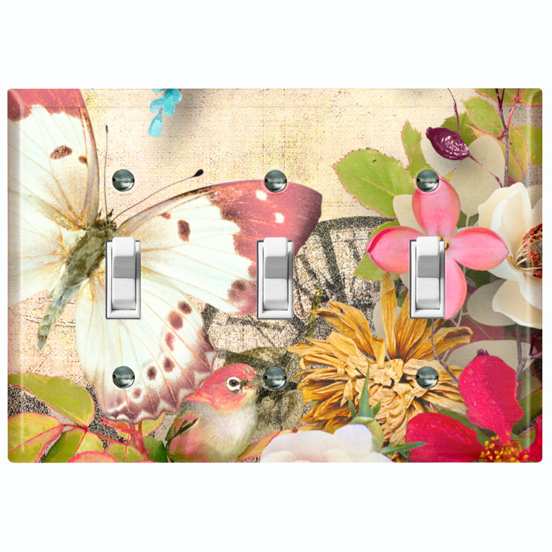 Animals Themed 3 - Gang Toggle Light Switch Standard Wall Plate