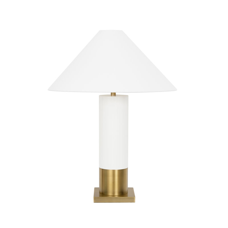 Bishop Table Lamp, Glossy White Lacquered