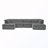 U-Shaped Modular Sectional Sofa With Wave-Shaped Armrest-1766553732