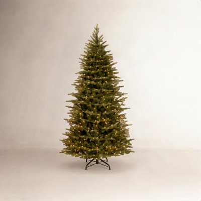 Nordic Flocked Pre-Lit Spruce Christmas Tree