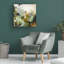 Art mural sur toile tendue - Design Fabrikken «Evergreen 1» pour décoration de salon, de chambre à coucher ou de bureau - 18 x 18