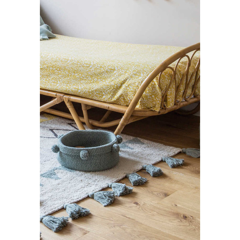Washable Area Rug Azteca Vintage Blue