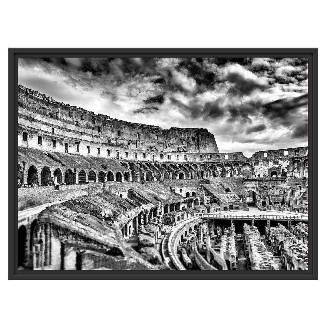 Gerahmtes Wandbild Colloseum in Rom von innen