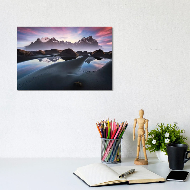 Glowing Vestrahorn, Iceland 1 Piece Wrapped Canvas Wall Art, 20.32 cm H x 30.48 cm W