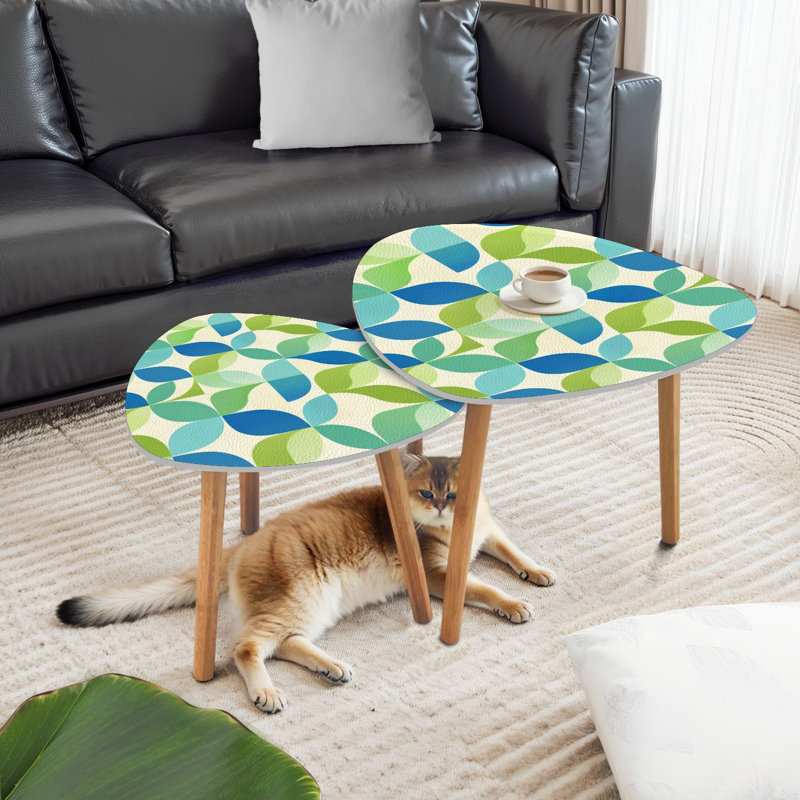 Ensemble de 2 tables basses gigognes Triangle