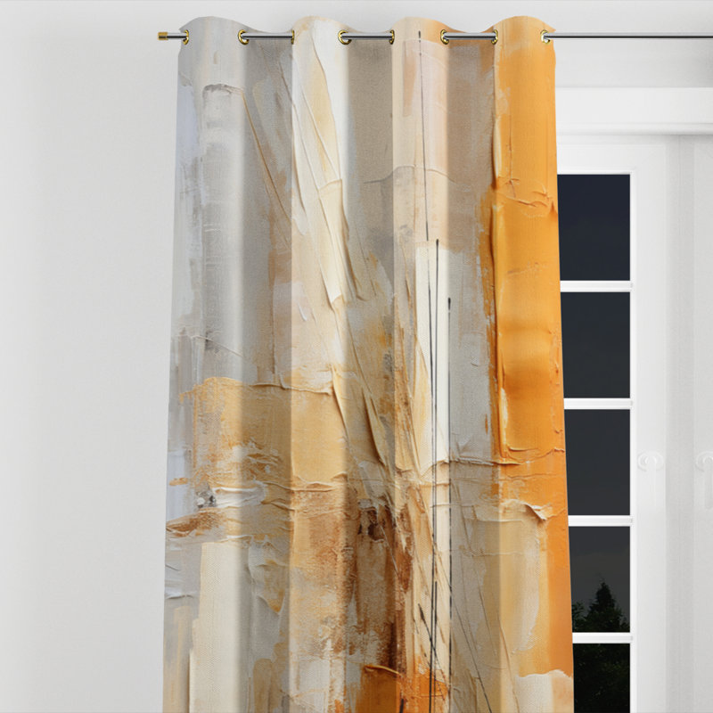 Avea - Rideau occultant avec œillets Glam - 1 panneau, l 52" x L 84", Œillets dorés