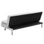 Lit blanc avec accoudoirs, deux supports, pieds en acier inoxydable, structure en bois, polyvalent pour toutes les occasions, étapes d'assemblage facile, scènes de 600 lb, capacité de poids, installation, capacité-1745599159