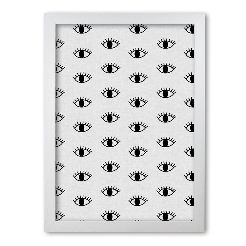 Eyes Open - Print, White Grain Frame, 30 cm H x 21 cm W x 5 cm D