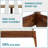 Callisto Queen Solid Wood Bed Frame with Headboard, 800 lb Capacity, Walnut-2118594611-2118594605