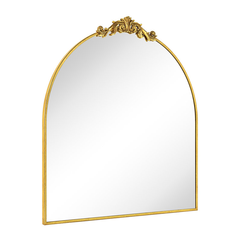 Miroir mural Fetullah, Or brossé, 35 po x 35 po