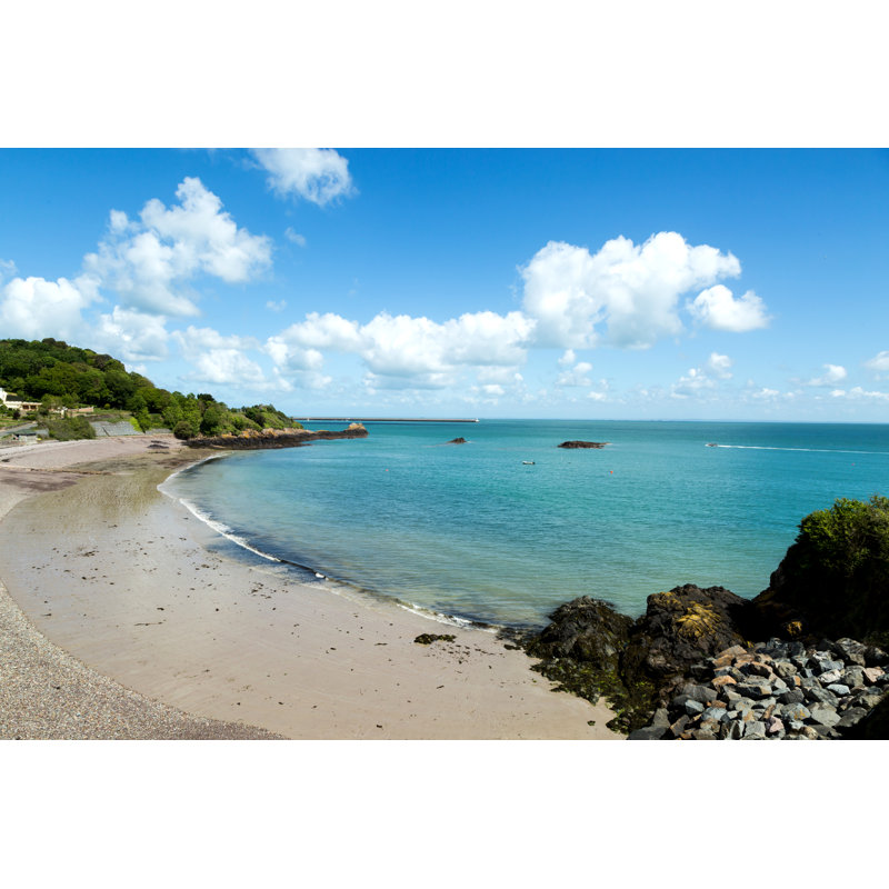 Coast On The Island Of Jersey - Wrapped Canvas Print, 30cm H x 46cm W