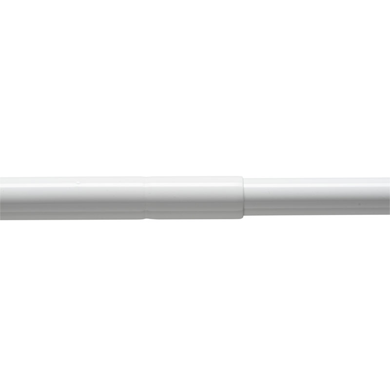 Tringle à rideau de douche droite réglable 72" Stick 'N' Lock, Blanc