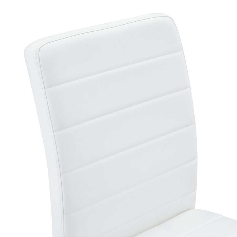8-Pack Heavy-Duty Chairs with Thick Cushions and Iron Frame for Home or Office Use., Set of 8, White, Gold