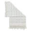 Decorative Cotton Throw Blanket with Tassels and Multicoloured Stripes - Set of 2 - 50" x 60" - White