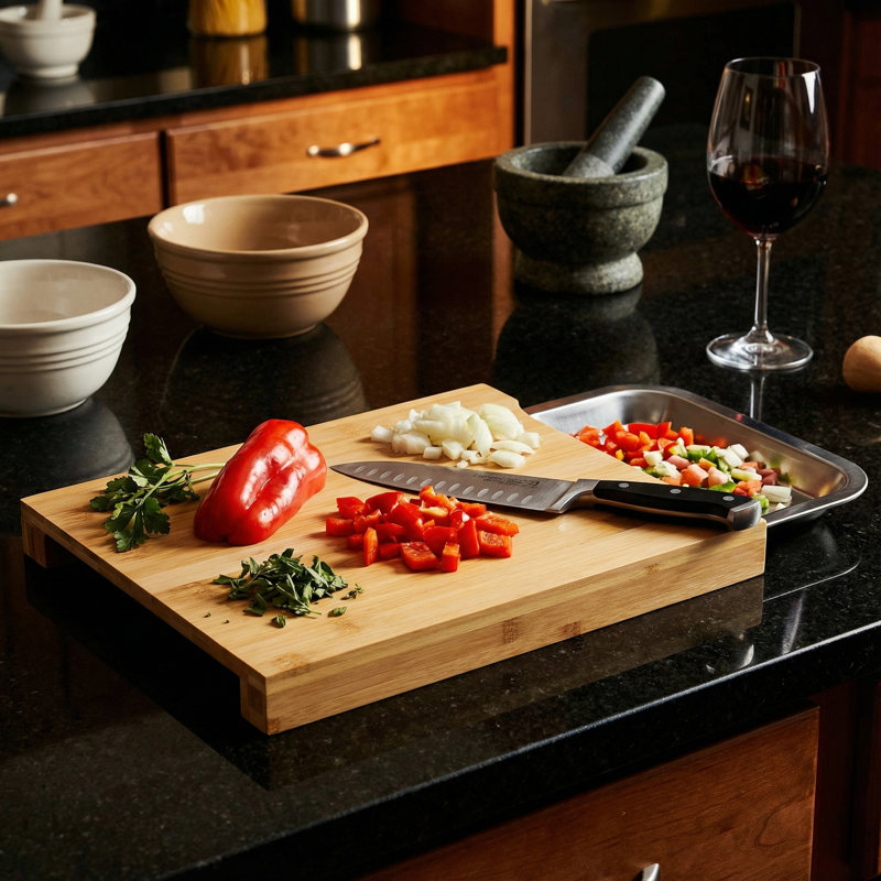 Cortesi Home Isabella Bamboo Cutting Board