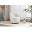 Fauteuil demi-tonneau luxueux avec accoudoirs pivotants en tissu chenille pour un confort ultime et une utilisation polyvalente à l'intérieur-1055513773