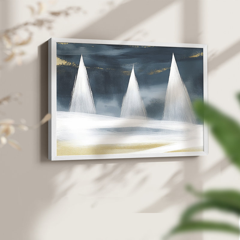 Art de Noël - DLxxi - impression encadrée - réversible, H 11 po x l 14 po, Blanc