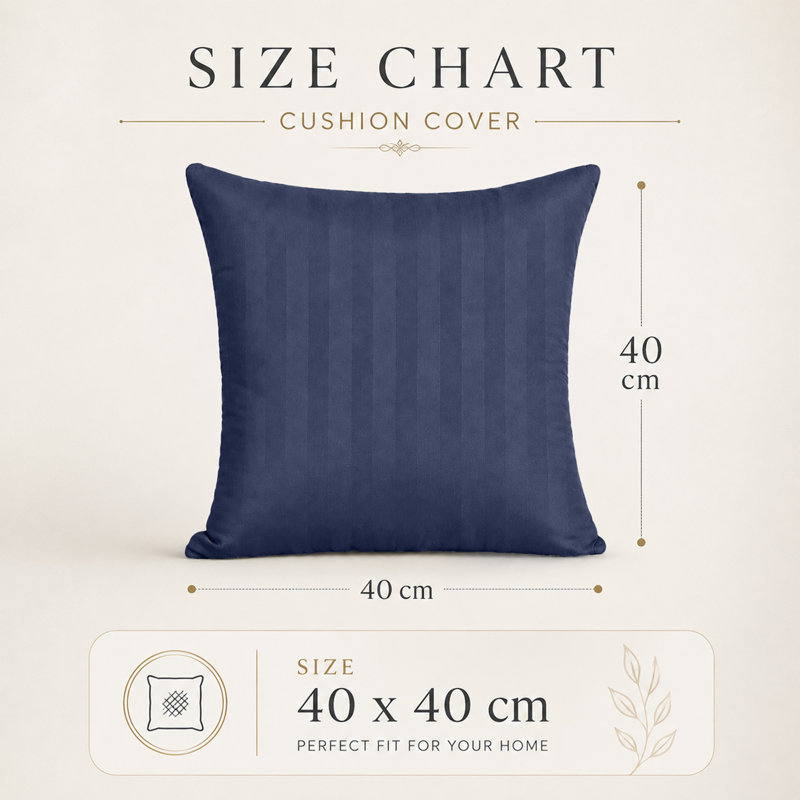 Microfiber Stripe Cushion Cases Sofa coach throw, NAVY