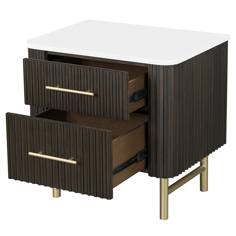 Clayten Nightstand W/Marble Top