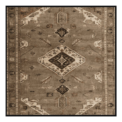 Machine Washable Persian Brown Area Rug