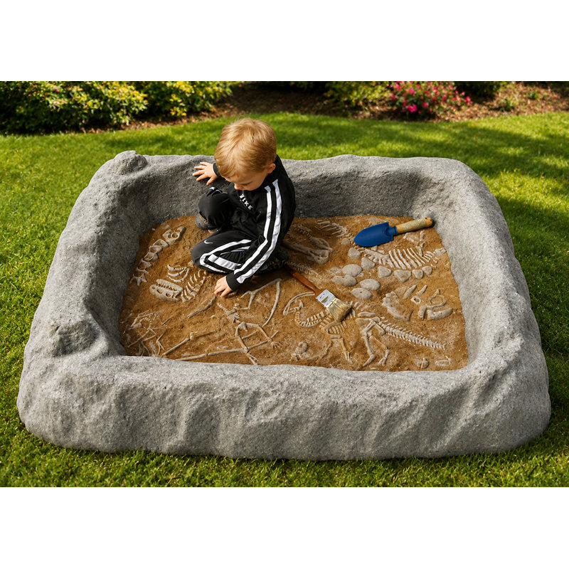 Digasaurus Activity 3.9' Sandbox with Cover