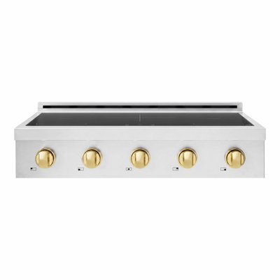 ZLINE Autograph 36 in. Paramount Induction Rangetop with 5 Element Cooktop and Gold Accents