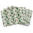 Blanc / motif floral vert