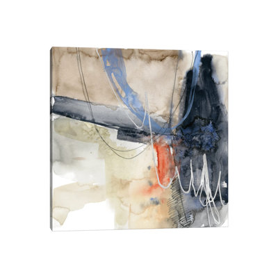 Abstract Coordinates I by Jennifer Goldberger - Wrapped Canvas Painting
