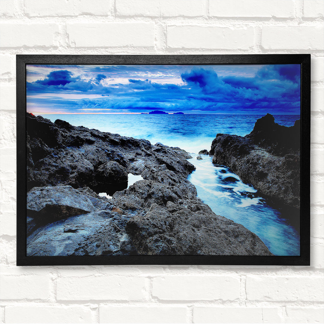 Rocky Shore Gerahmter Druck Wandkunst