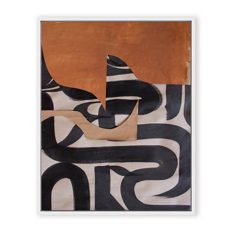 Gai: A Symphony Of Abstraction, 30" H x 24" W x 1.125" D, Framed Print, Gold