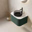 Meuble-lavabo mural avec bords courbés et vasque en cristal-131376495