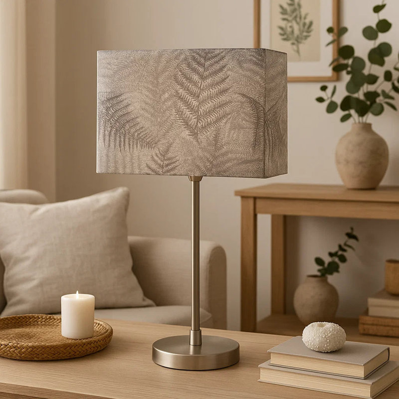 ANDALUSIA 50.8cm H Cotton Rectangle Lamp Shade ( Screw On ), Natural