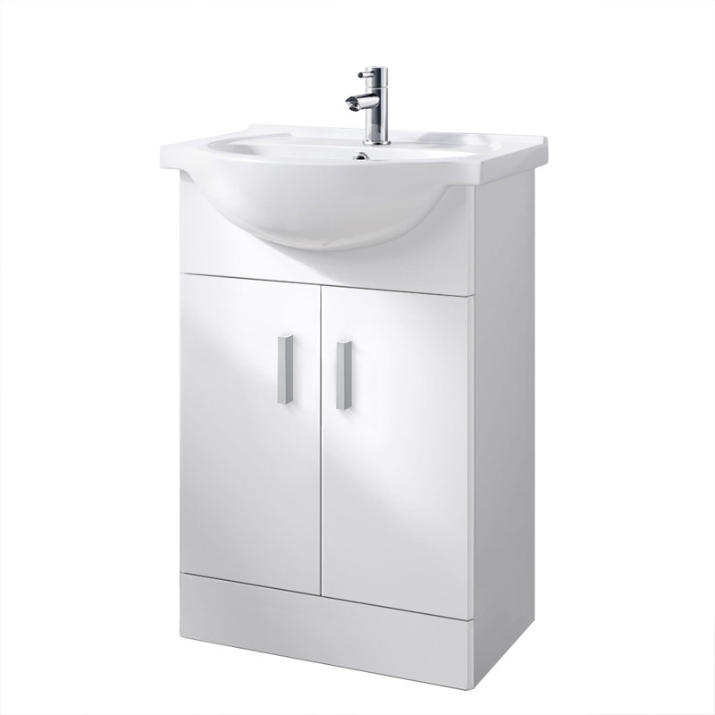 Avash 660mm Single Bathroom Vanity with Integrated Ceramic Basin