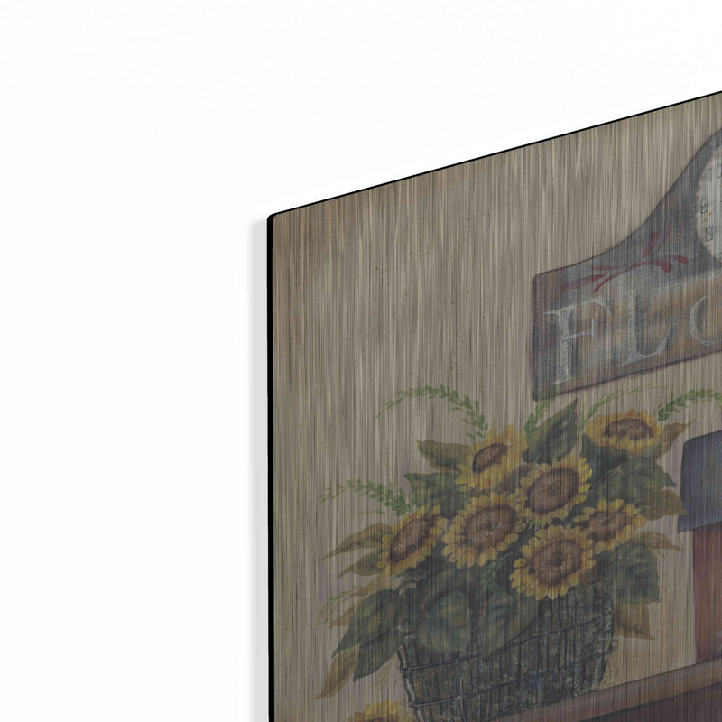"Horloge fleurie" par Pam Britton, H 16 po x l 24 po