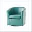 Fauteuil club pivotant avec revêtement lisse et forme de tonneau ajusté-131541630