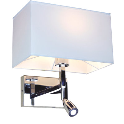 Chrome LED Armed Sconce